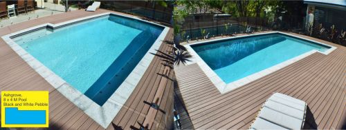 Ashgrove Black & White Pebble Deck Pool