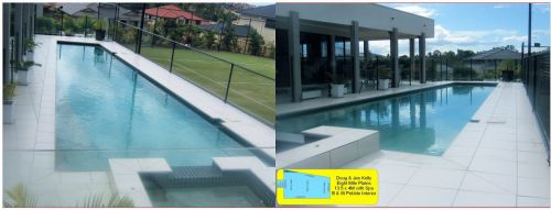 8 Mile Plains Luxury Pool Design With Raised Spa Section 